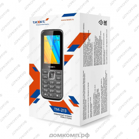 Мобильный телефон Texet TM-213 черный недорого. домкомп.рф